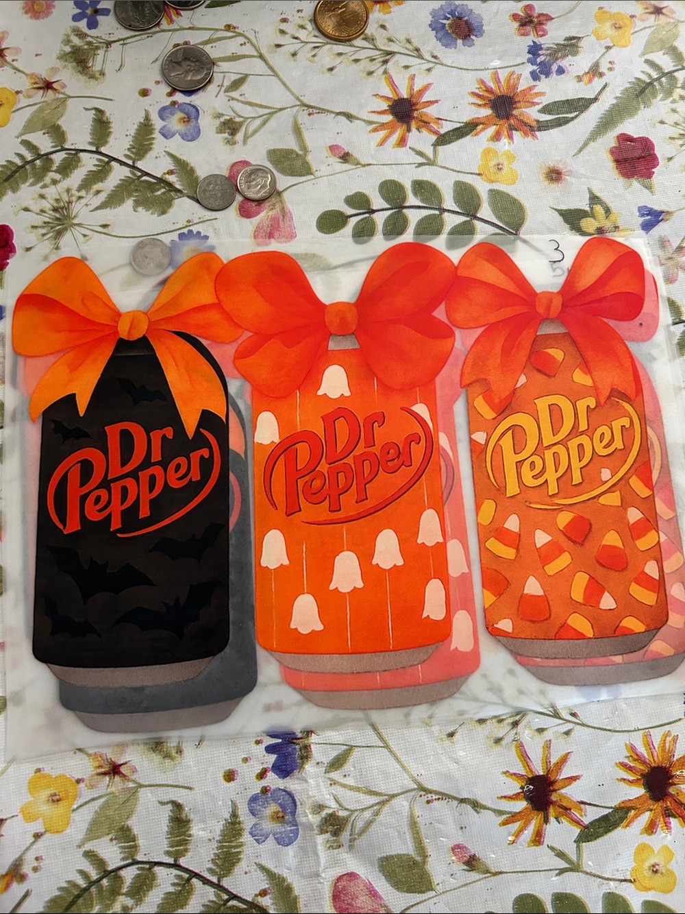 Halloween Can Cutouts - Orange and Black Decorative dtf transfer